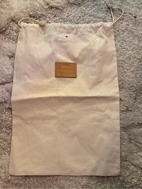 Apolis Natural Canvas Garment Bag with Leather Patch